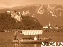 ブレット湖のボート。手漕ぎです。