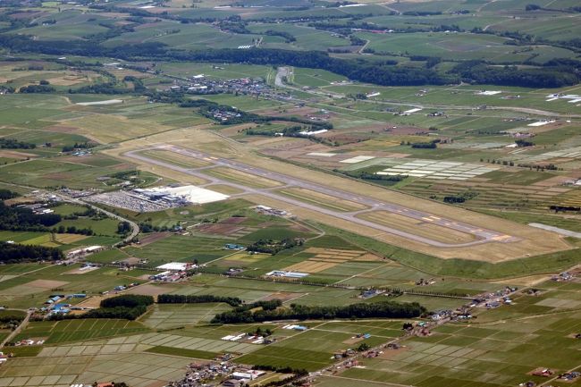 旭川空港が見えます