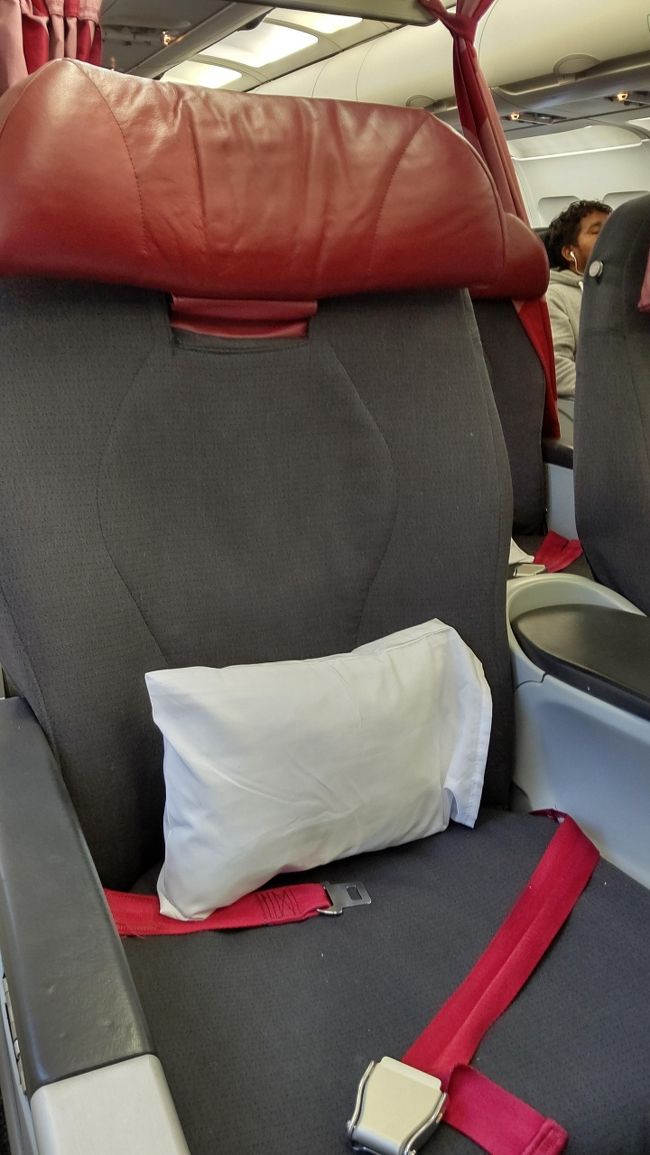 ビジネスクラスの座席はこんな感じです。