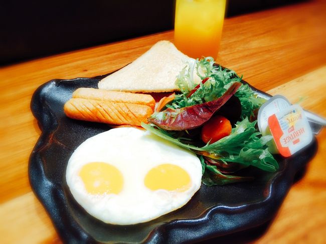 アメリカンブレックファーストにしました<br />プライオリティパスのおかげでタダなのです。<br />ごちそうさまでした♪ヽ(´▽｀)/