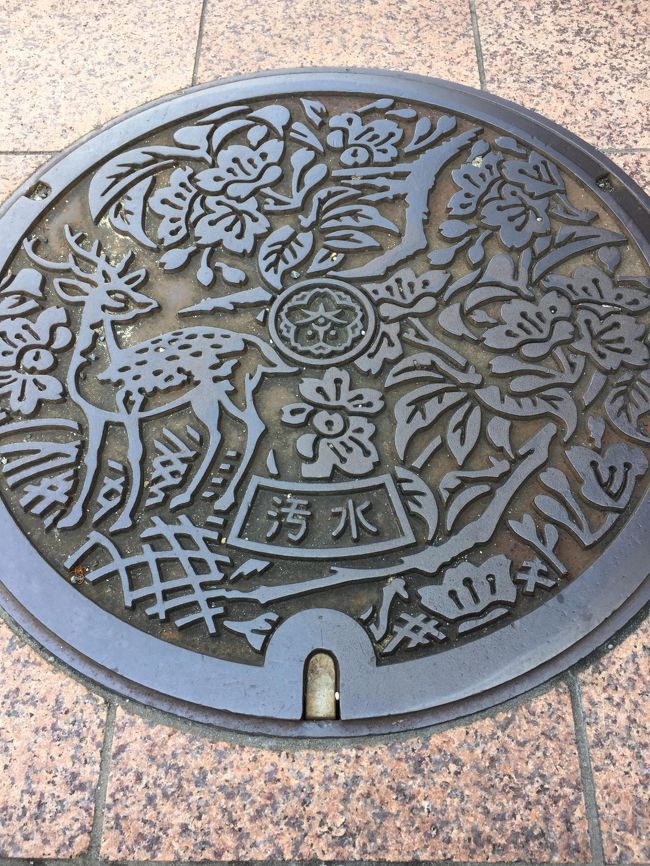 街でみかけたマンホールのふた<br />ちゃんと鹿さんがいるんだね～