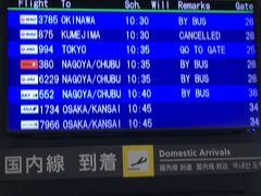 少し遅れて那覇空港に到着です。

当初、多めに払ってでも日帰りで久米島に行こうかと思っていましたが、乗ろうと思っていた久米島行きのフライトがキャンセルになってました(・_・;)
モッタイナイ病が発症していて良かったです。。。危うく被害が大きくなるところでした。。。