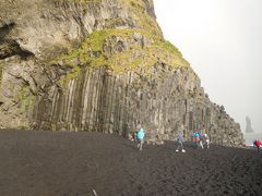 レイニスフィヤラ・ビーチ(Reynisfjara Beach)に着くと、またもや雨が。カメラが濡れないように、あわてて写真を撮ります。