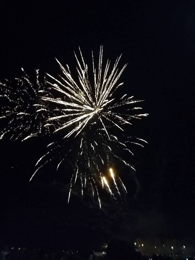 今日は金曜日。<br />ヒルトンの花火の日です。<br />この日は１９:４５の打ち上げでした。