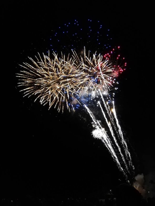 拍手、拍手で花火は終わりました。<br />短い時間ですが、ハワイの夜を楽しめました。