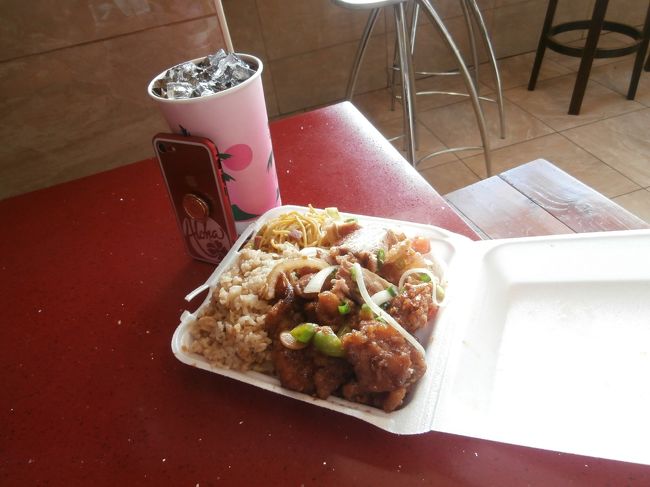 ばけもの？？と思うくらいの大量のご飯とおかずたち<br />これで１１ドル以下なんて　素晴らしい庶民の味方