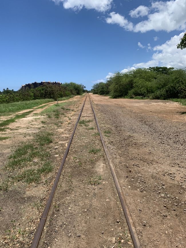 このあと汽車が実際に通ってました。<br />リゾートエリア内の移動に使ってるらしいです。
