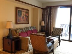 今回も３人では広すぎるが1bed room 
眺望はプールビューのお部屋