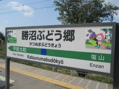 JR中央本線の普通列車にて、勝沼ぶどう郷駅に降り立ちました。