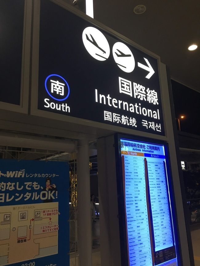 関西国際空港第１ターミナルから出国です。シンガポール航空利用です。<br />フライトは夜23時25分です。