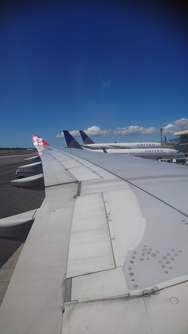 無事ハワイに到着！息子は一回も起きることなくハワイに到着！娘もグズグズ言うことなく過ごせたので安心しました。<br />バスにのり入国審査まで移動～♪ファミリーレーンに案内してもらえて入国審査もスムーズでした！