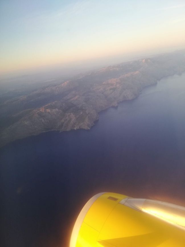 パルマ空港に着陸前の景色１