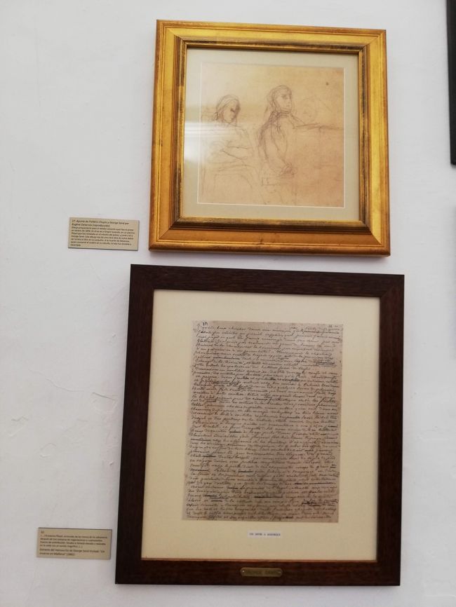 上段：ドラクロワによるショパンとサンドのスケッチ画？<br /><br />下段：説明書きがぼやけててよく読めませんでした