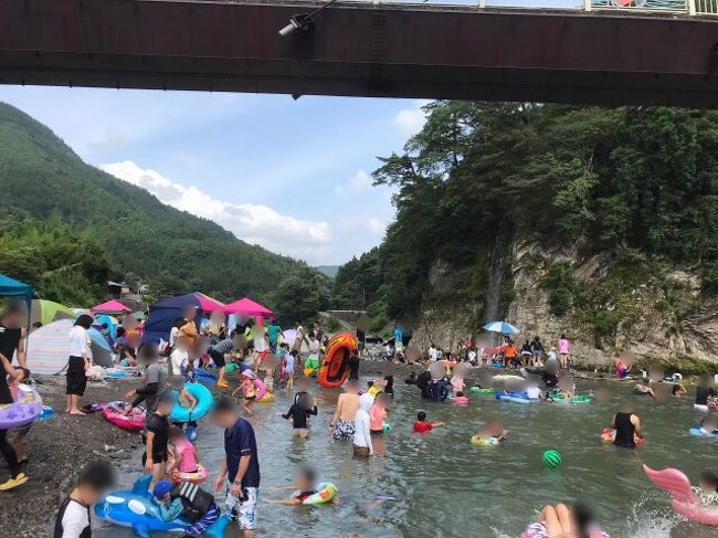 群馬県神流川上流部自然の石18センチ1406g卓上観賞用