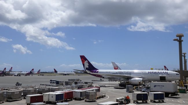 帰りは、事前に頼んでおいたチャーリーズタクシーで空港まで。<br />チップ込み＄35-。JALOALOカード特典で頼むのと結局同じ料金でしたよ。