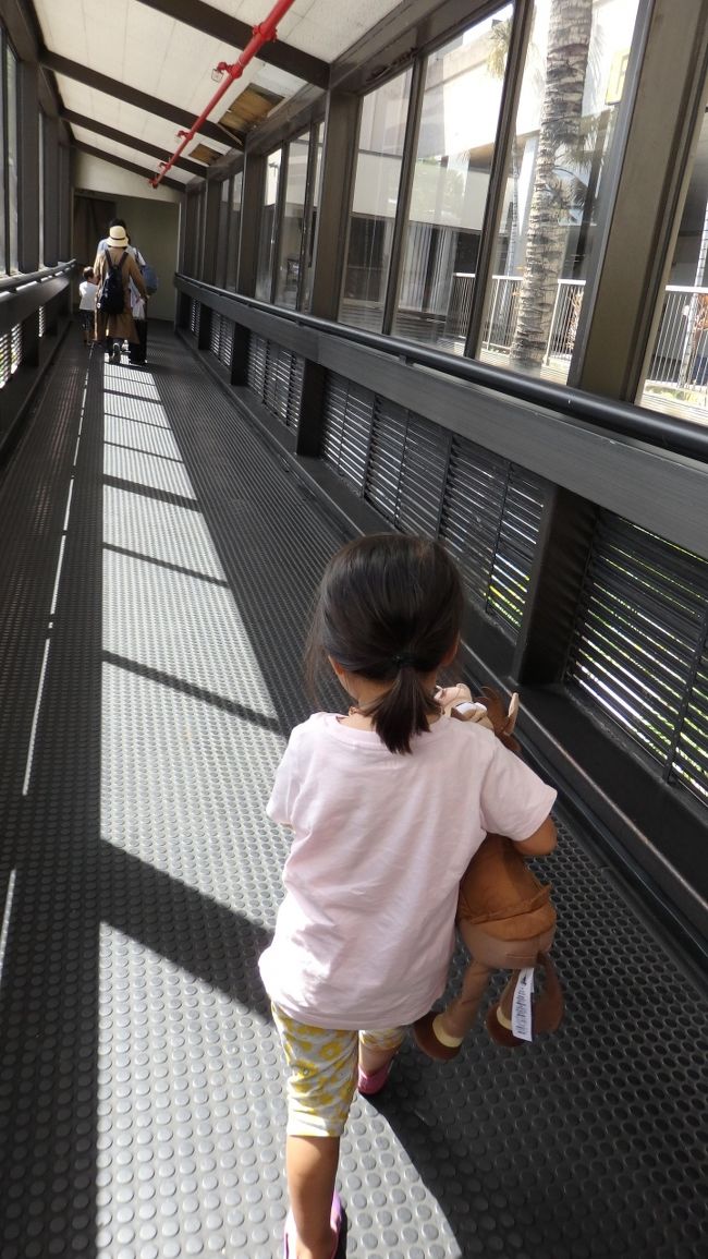 ブルズアイの人形を大事に抱えて搭乗します。