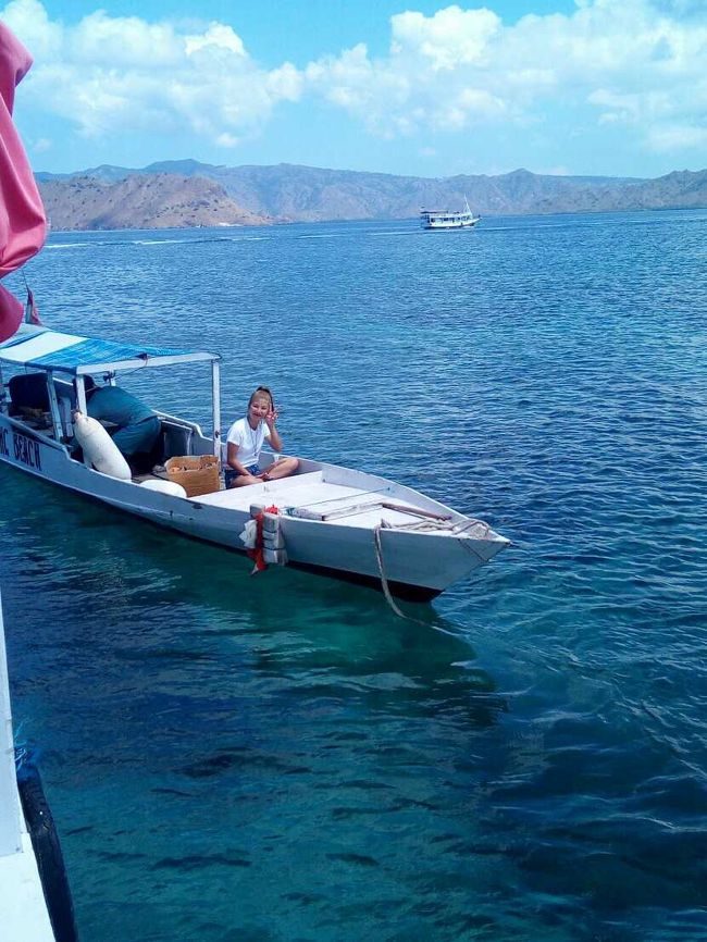 娘は　寒いから嫌だと　駄々をこねると<br /><br />送迎船がありました<br />片道1分程　　2万RP<br /><br />早くいうてよ　　　沖から上陸するの　深くてちょっと怖かった<br /><br /><br />娘は写真とって　とっとと帰ってしまい・・・<br />ピンク砂もって帰りたかったのに・・・<br /><br />身一つで上陸した私は　がっくり　又沖まで泳いで帰った・・・