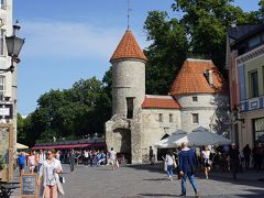 ●ヴィル門＠旧市街地

旧市街地の玄関となるヴィル門。
昔は、ここから内側がタリンの街でした。
僕たちは旧市街地側にいます。
かつては、堅牢な城塞がありましたが、現在では、門塔を残すのみとなっています。