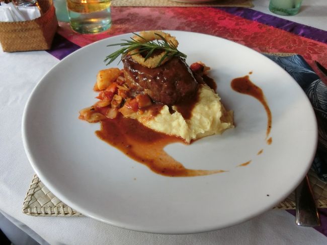 2万円（じゃない）テンダーロインステーキ。<br />お肉が柔らかかったです！<br />添えられているマッシュポテトが激ウマでした。