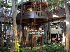 生まれ変わったインターナショナルマーケットプレイス。ひろ～い♪

～結局、ロイヤルハワイアンセンターのフェラガモで靴を２足買った夫。
「10％引きますよ」との言葉が決め手になったのだが、後で確認すると、DFSは初めから10％引いた値段設定だった。免税店で買わなかったため税金分50ドルを損した計算に（泣）～