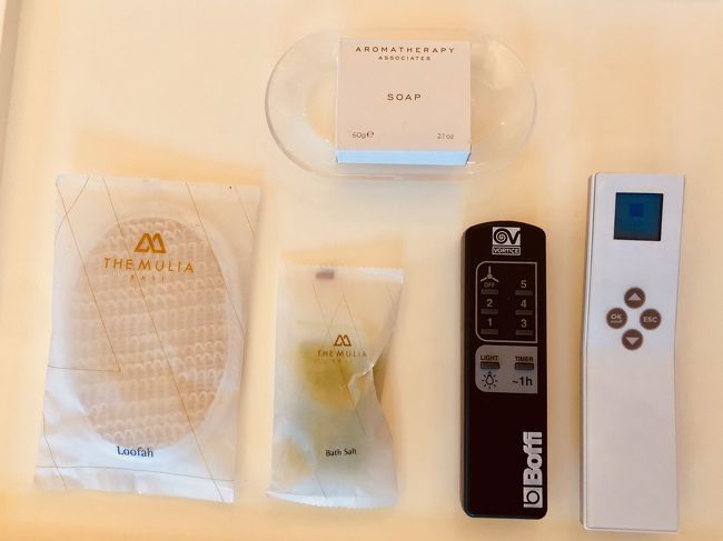 バスソルトと石けんとジャグジーリモコン