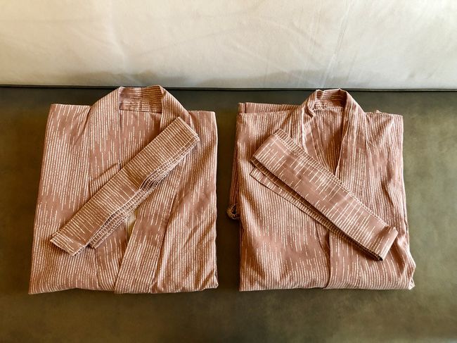 日本人だからか？浴衣が用意されていました。作務衣みたく内側ひもでとめれるタイプ。はだけないので寝巻きにしてました。