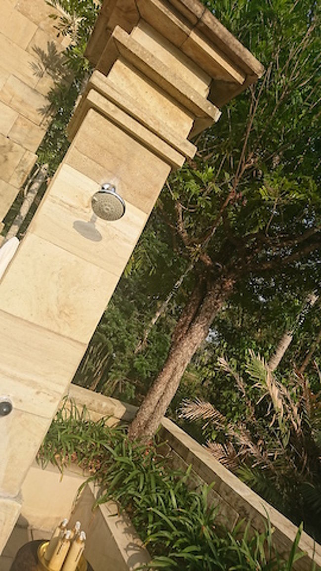 プールサイドにあるシャワーです<br /><br />シャンプーもあるんだぁ？