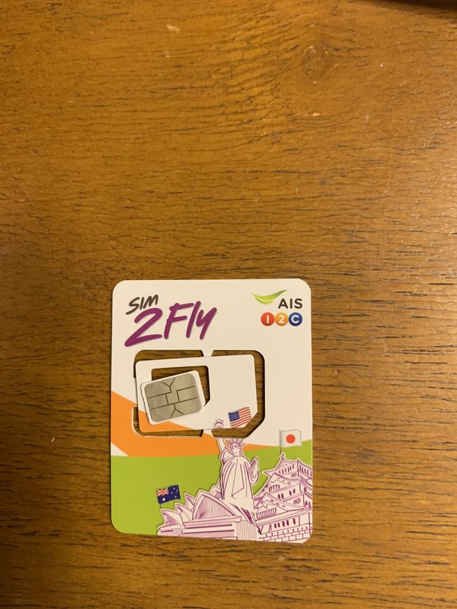 事前にAmazonで購入したsim。<br />日本でも使えるので、家で入れ替えて行きました。