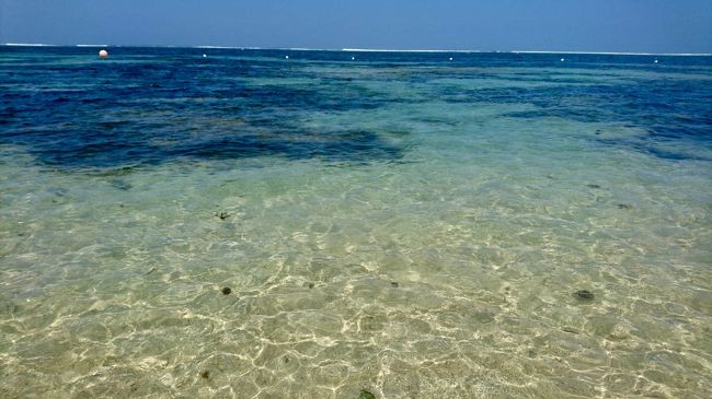 透明感ありまぁまぁきれいでした☆<br />２日目はビーチまで来ましたがそれ以外はずっとヴィラにこもっていました(^^;)