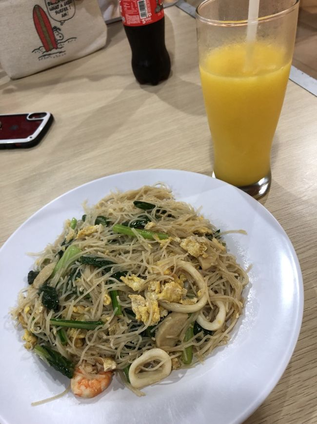 中華春雨炒め物とマンゴージュース