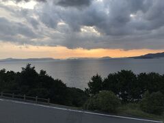 国民宿舎小豆島にて、小豆島の夕暮れ。