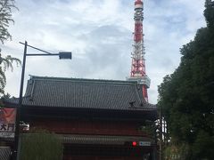 三解脱門が見えてきました。
大きい！
とても立派です。
東京タワーもこんにちは。