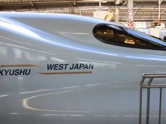 11:10新大阪到着！
初めて見るJR九州の新幹線。
でも東海道新幹線と型式は同じなのかな。
団体行動中なので、頭から写真は撮りませんでした。