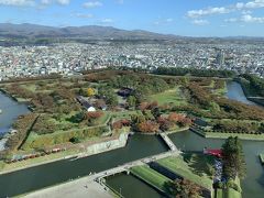 展望台から五稜郭を望みます
大きすぎて全景が映らない(-_-;)