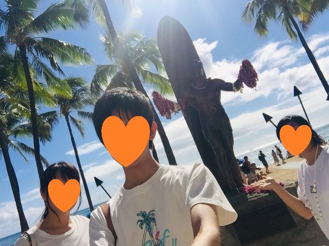 【デューク・カハナモク像】<br />買い物をしながらホテルに戻ります～