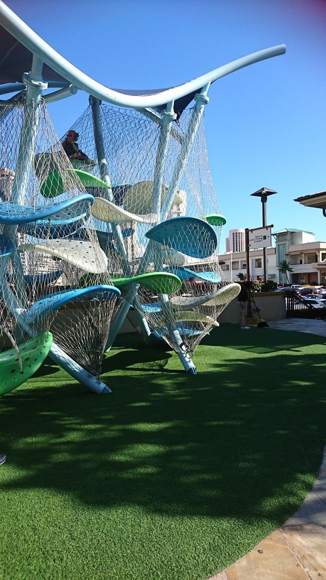 ターゲットの横にある遊び場。子供たちがいたら遊ばせたかったんですが、おじいちゃんたちとホテルのプールで遊んでたので子供たちは遊べず