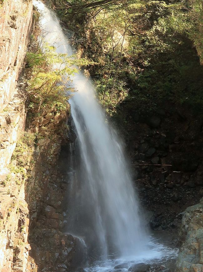 観山　虹の龍の滝登り 龍王峡-2 竪琴の滝－虹見橋－虹見の滝あたり ☆右岸遊歩道