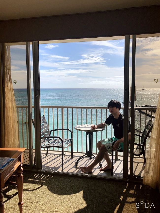 低層階でしたがホヌも見れて素晴らしいお部屋でした。アウトリガーリーフ 