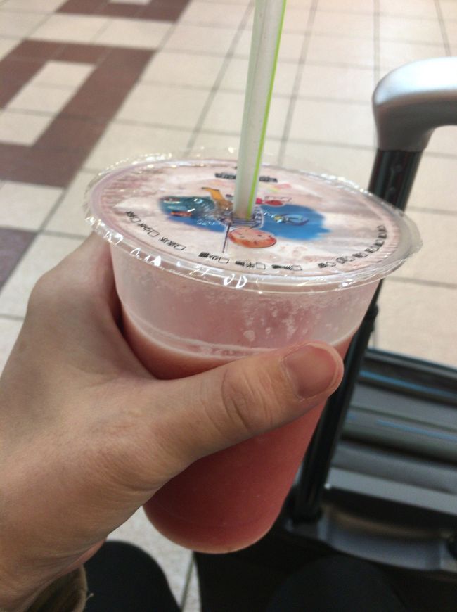 MRTで台北駅にでます。お腹が空いて倒れそう。<br />とりあえずTTへ行ってミックスジュース購入。一気飲み！<br /><br />今更ですが、iPhoneの構成プロファイルは1つしかインストールできないことを知りました。今回中華電信のSIMを利用しましたが、どうせ使えないので飛行機の中で削除してから中華電信の方に設定お願いした方が早くすむかなぁと思ったり。<br />帰りは搭乗口ギリギリのところで日本のプロファイルを再インストール。(中華電信は使えなくなりますが、このタイミングでしておかないと日本についてネットが使えず不便)<br />お腹が落ち着いたところで<br />ホテルのある龍山寺へ移動します。<br /><br /><br />