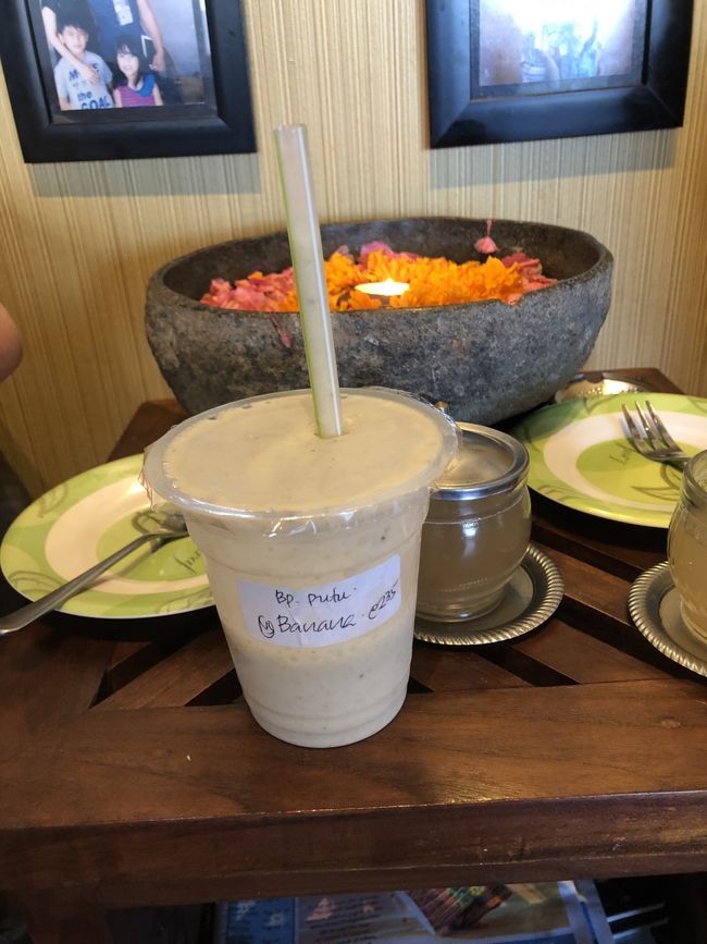 サービスのバナナジュースが美味し過ぎてビックリ