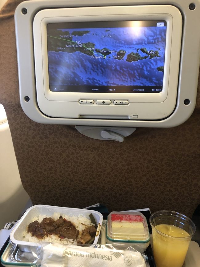 ガルーダは国内線でも個人モニター付でした