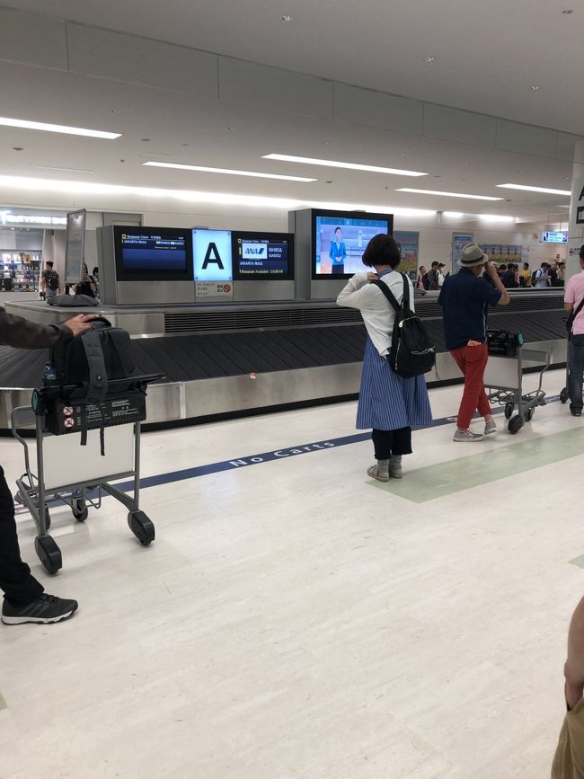 荷物を受け取り、空港リムジンで一之江駅へ。一之江駅に荷物まるごと置き忘れるトラブルがありましたがすぐ車で取りに行き無事解決。