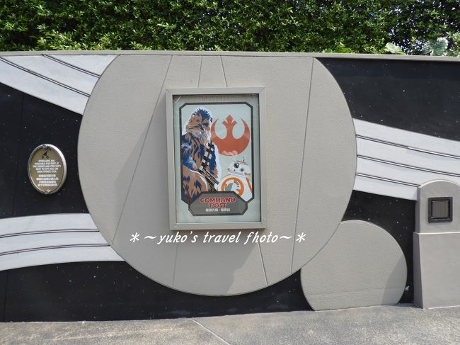 トゥモローランドではチューバッカ、R2-D2とグリーティングできます( ￣▽￣)<br />このときBB-8はいませんでした。