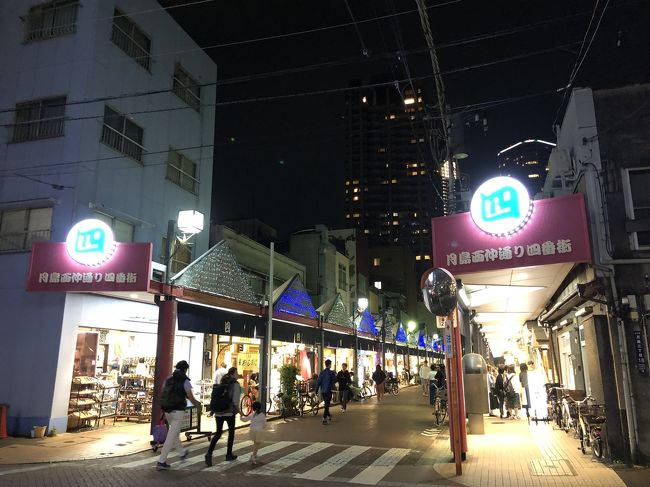 夕飯を食べに月島のもんじゃストリートへ