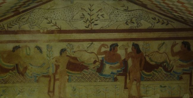Tarquinia のエトルリア文明の遺跡。(2) 壁画がすばらしい Tarquinia のエトルリア文明の遺跡。(2) 壁画がすばらしい