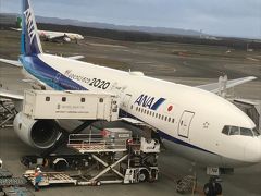 ANAラウンジの窓からは、飛行機がよく見えます。EVA航空のサンリオの飛行機も遠くに見えた。