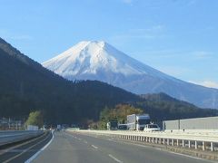 中央自動車道・大月ICから河口湖方向に進むと、早速富士山の雄姿が出迎えてくれました。