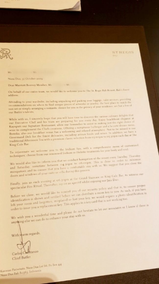 バトラーさんからのお手紙。