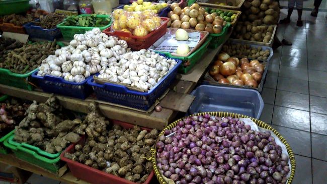 食材も豊富です。ニンニクも数種類。