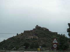 マンレサから走ること約30分。
ようやくパラドール・デ・カルドナの姿が見えてきました。
「今からあのお城に行くよー！」とだけ伝えます。